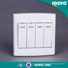 Igoto British Standard D3041 4 Gang 1 Way 86 Series Electrical Wall Switch